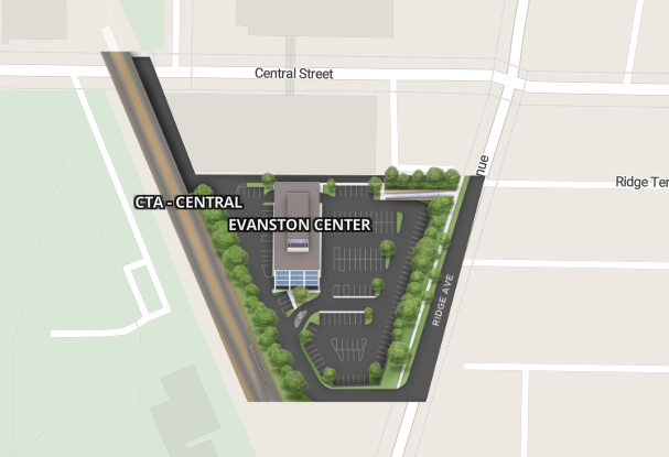 An image of Oakton College's Evanstone Center interactive map 