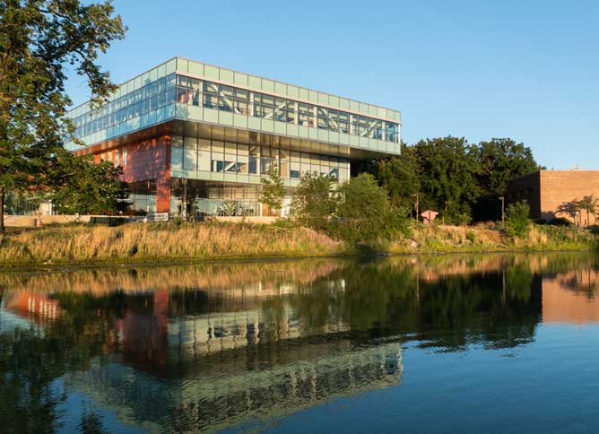 Lee Center during sunset.