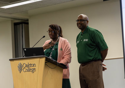 Appears to be an Oakton staff members at Opening Day.